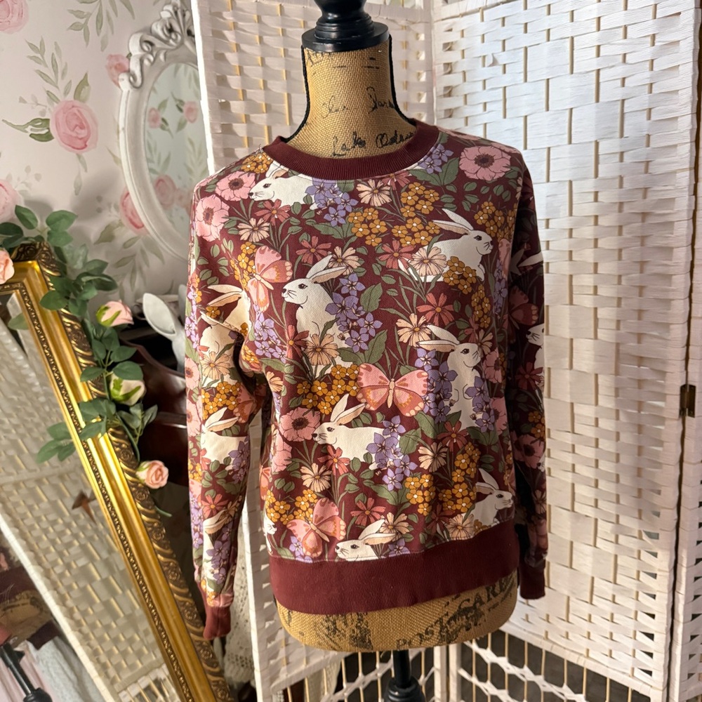 Floral Bunny Print Sweatshirt - ModCloth x Princess Highway - Picture 5 of 6